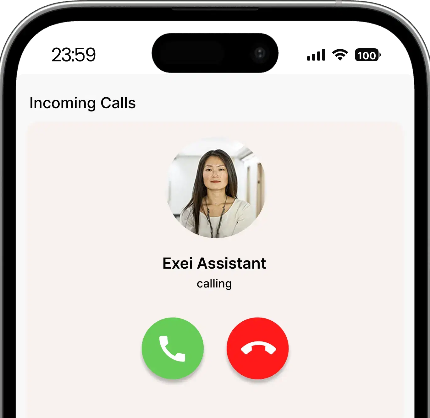 AI Assistant Calling Screen