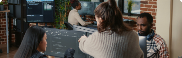 Student working on computer