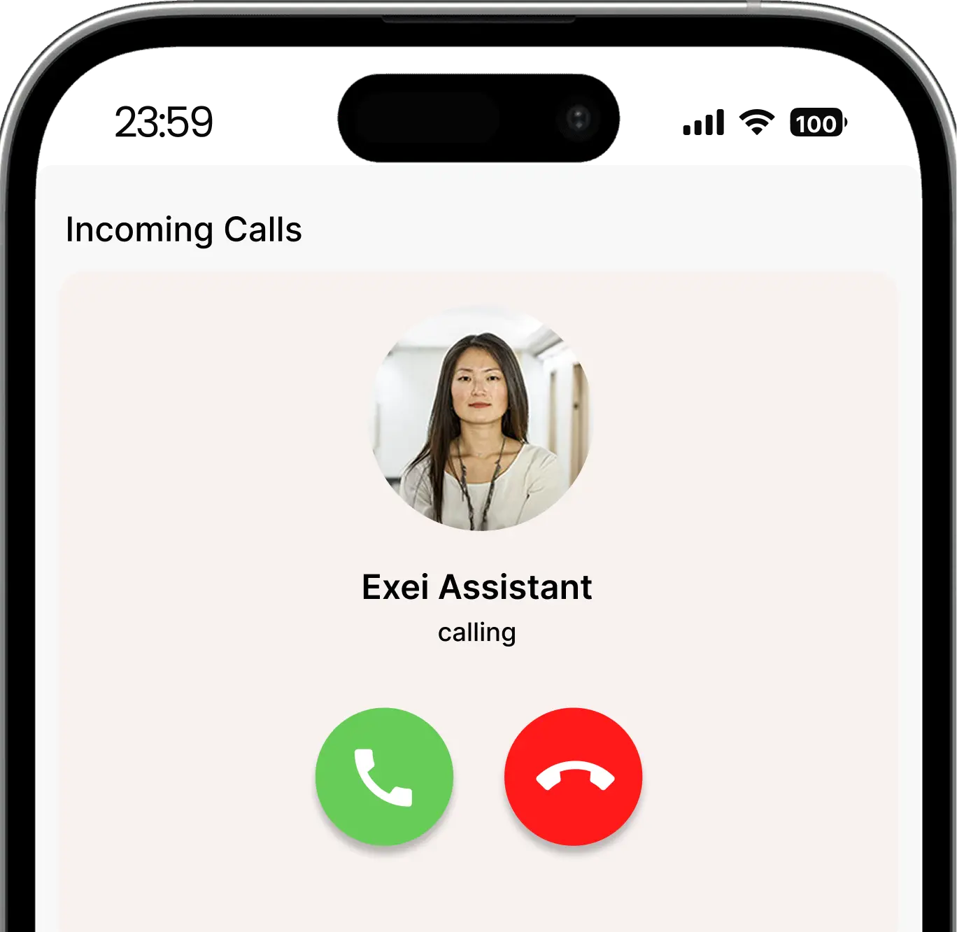 AI Assistant Calling Screen
