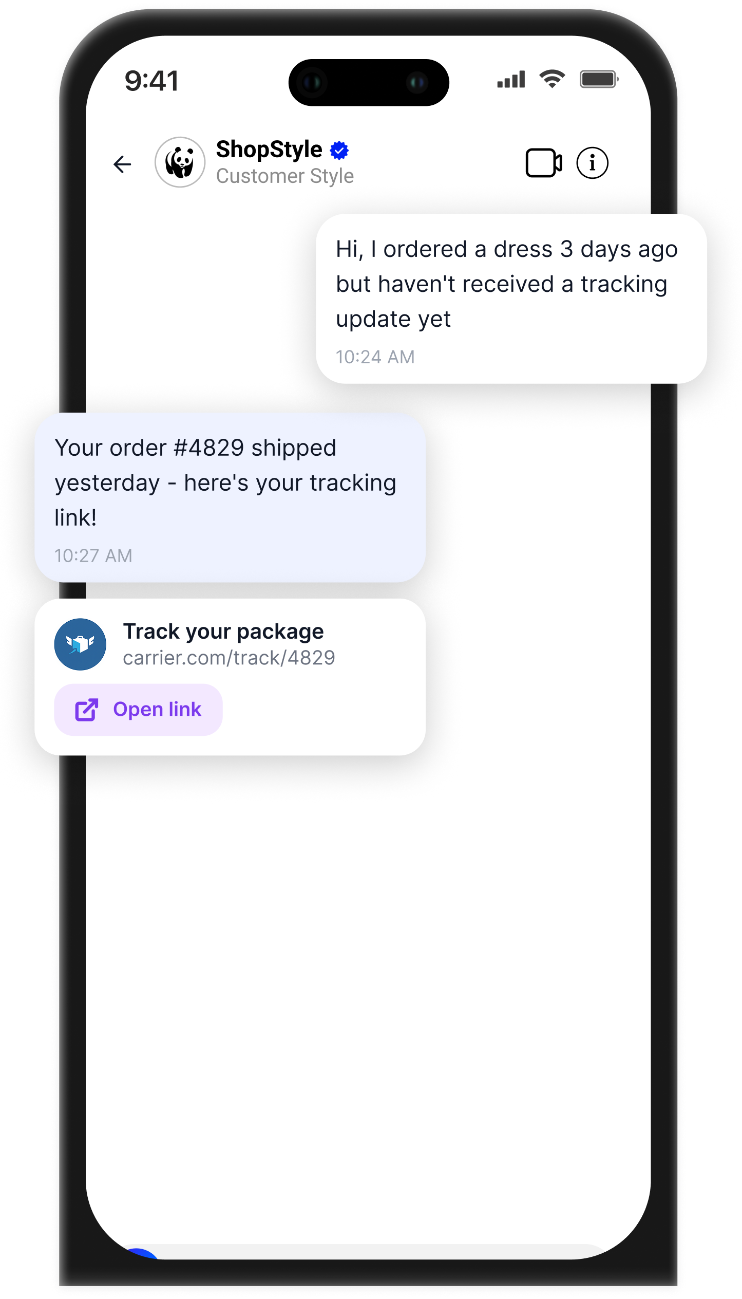 Customer Service Agent UI Preview